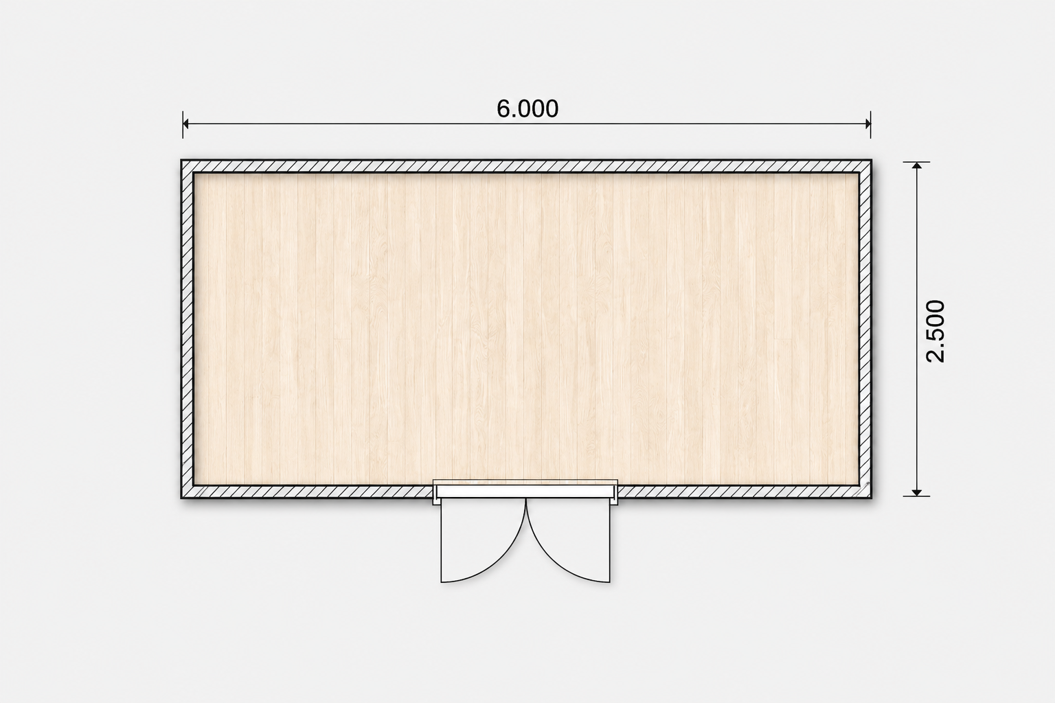 Bodega Modular Storage 6x2.5 - Vista 1